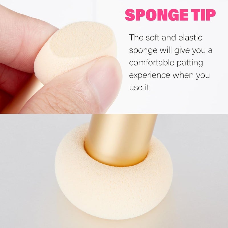 efly Dual-Ended Hair Makeup Brush, Precision Hairline Powder Brush With Sponge Tip - Seamless Blending - Root Touch Up And Hair Contour Brush (Skin Tone, 4.7 Inch) - Image 5